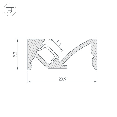 Накладной алюминиевый профиль купить в Москве