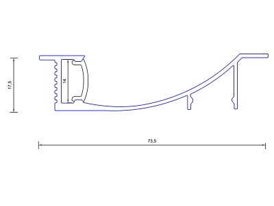 Купить Профиль алюминиевый LP 7016 (2000 мм) в Москве