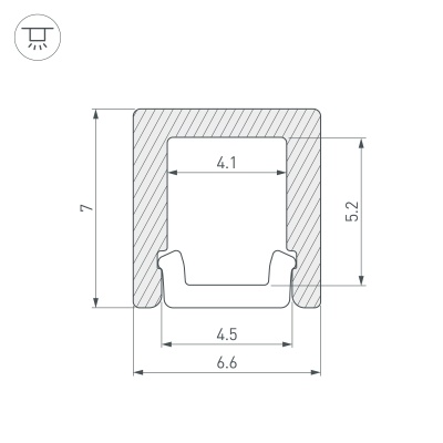 Накладной алюминиевый профиль купить в Москве