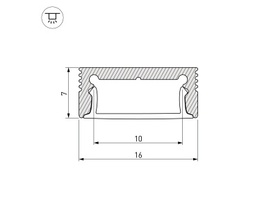 Накладной алюминиевый профиль купить в Москве