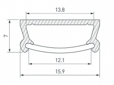 Накладной алюминиевый профиль купить в Москве