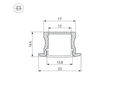 Купить Профиль LINE-2315-F-2000 ANOD в Москве