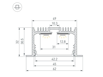Купить Профиль SL-LINIA62-F-2000 BLACK (BY) в Москве
