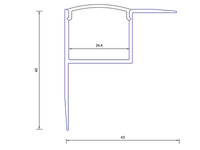 Купить Профиль алюминиевый LP 4543 (2000 мм) в Москве