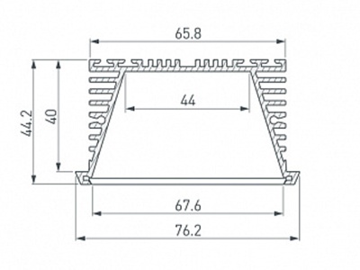Купить Алюминиевый Профиль KLUS-POWER-RW70F-2000 ANOD в Москве