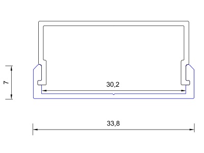 Накладной алюминиевый профиль купить в Москве