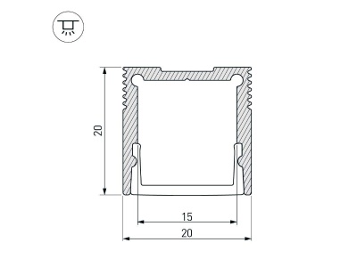 Накладной алюминиевый профиль купить в Москве