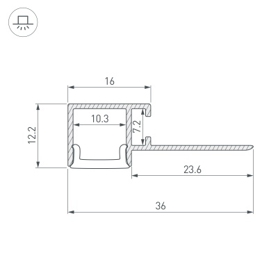 Купить Профиль FANTOM-W12-EDGE-2000 ANOD в Москве