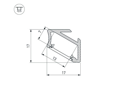 Накладной алюминиевый профиль купить в Москве