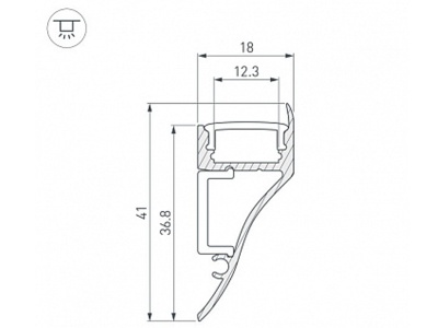 Накладной алюминиевый профиль купить в Москве
