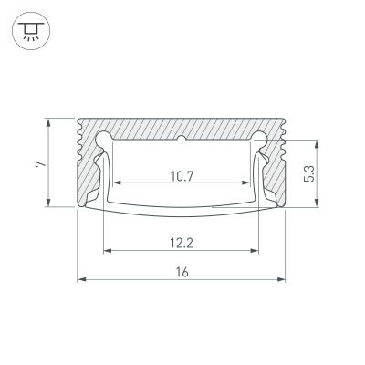 Накладной алюминиевый профиль купить в Москве