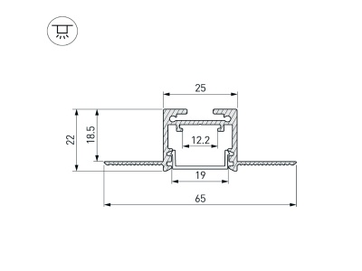 Купить Профиль SL-LINIA20-FANTOM-2500 WHITE в Москве