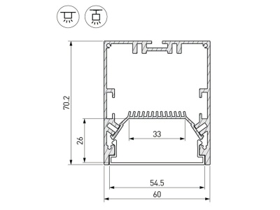 Накладной алюминиевый профиль купить в Москве