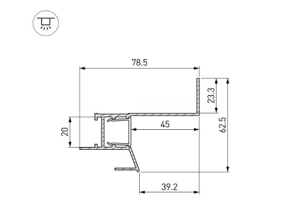 Купить Профиль СEIL-S18-SHADOW-SIDE-3000 BLACK в Москве