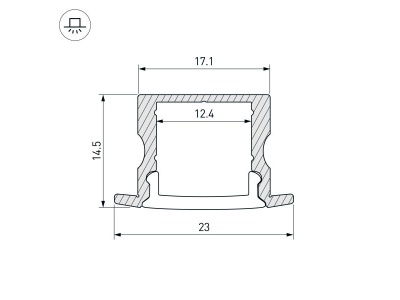 Купить Профиль ARH-LINE-2315-F-2000 ANOD в Москве