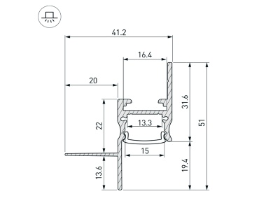 Купить Профиль СEIL-S14-SHADOW-T-3000 BLACK в Москве