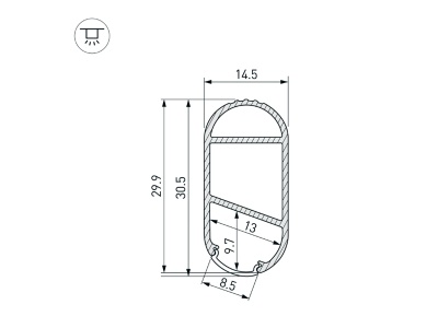 Накладной алюминиевый профиль купить в Москве