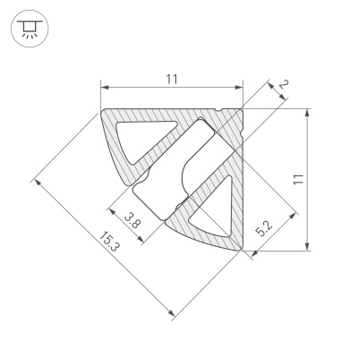 Накладной алюминиевый профиль купить в Москве