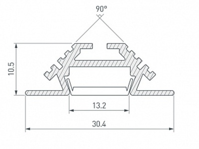 Купить Алюминиевый Профиль PHS-V-2000 ANOD в Москве