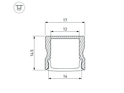 Накладной алюминиевый профиль купить в Москве