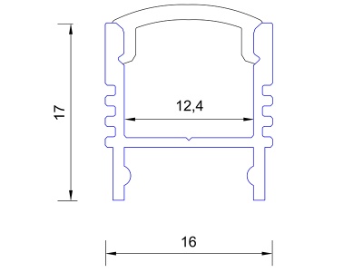 Накладной алюминиевый профиль купить в Москве