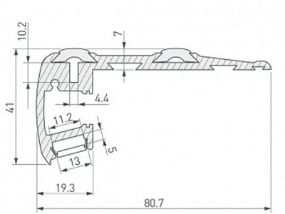 Алюминиевый Профиль STEP-2000 ANOD профиль купить в Москве