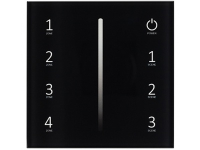 Купить Панель Sens SMART-P17-DIM Black (230V, 4 зоны, 2.4G) в Москве