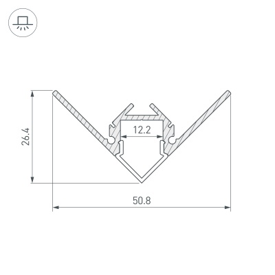 Купить Профиль ARH-DECORE-S12-EXT-F-2000 ANOD внешний в Москве