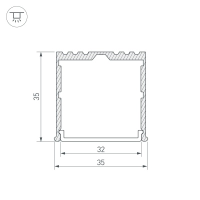 Накладной алюминиевый профиль купить в Москве