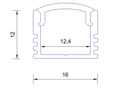 Накладной алюминиевый профиль купить в Москве