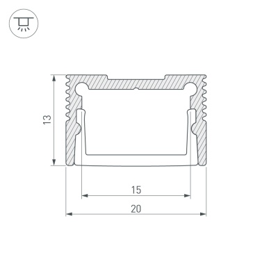 Накладной алюминиевый профиль купить в Москве