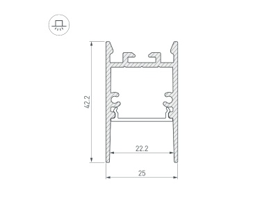 Накладной алюминиевый профиль купить в Москве