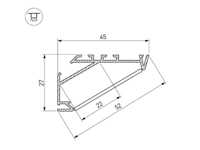 Накладной алюминиевый профиль купить в Москве