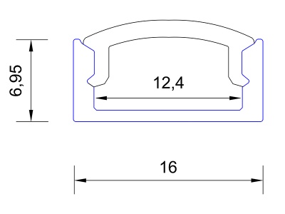Накладной алюминиевый профиль купить в Москве