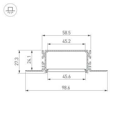 Купить Профиль FANTOM-BENT-W49-TOP-2000 ANOD в Москве