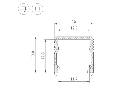 Накладной алюминиевый профиль купить в Москве