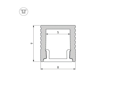 Накладной алюминиевый профиль купить в Москве