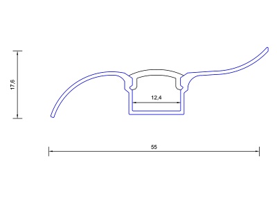 Накладной алюминиевый профиль купить в Москве