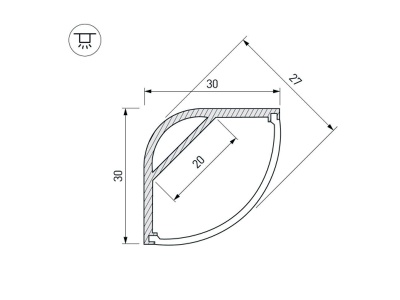 Накладной алюминиевый профиль купить в Москве