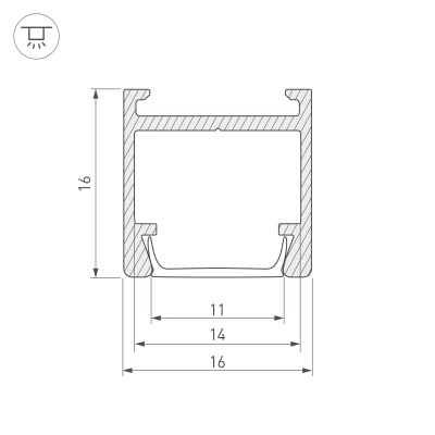 Накладной алюминиевый профиль купить в Москве