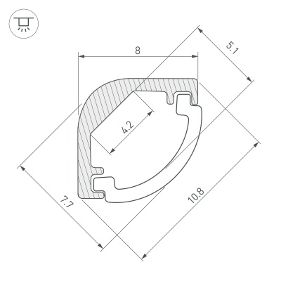 Накладной алюминиевый профиль купить в Москве