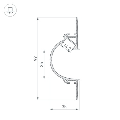 Купить Профиль ARH-CEIL-REFLECT-2000 WHITE в Москве