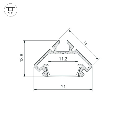Накладной алюминиевый профиль купить в Москве