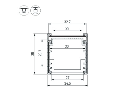 Купить подвесной алюминиевый профиль в Москве