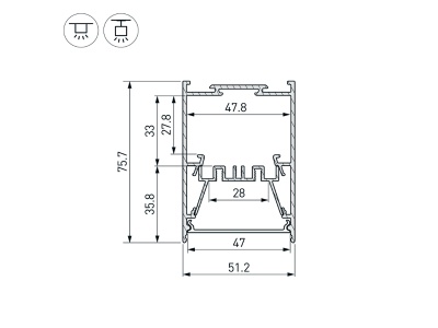 Купить подвесной алюминиевый профиль в Москве