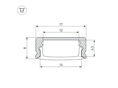 Накладной алюминиевый профиль купить в Москве