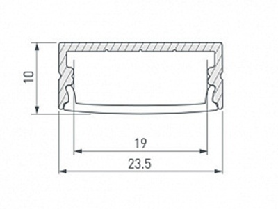 Накладной алюминиевый профиль купить в Москве