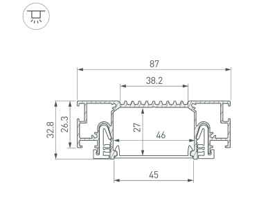 Накладной алюминиевый профиль купить в Москве