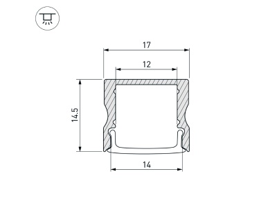 Накладной алюминиевый профиль купить в Москве