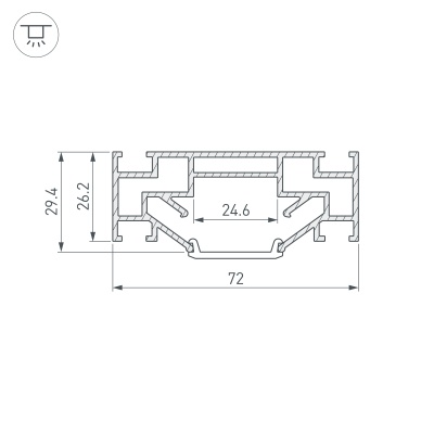 Накладной алюминиевый профиль купить в Москве